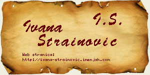 Ivana Strainović vizit kartica